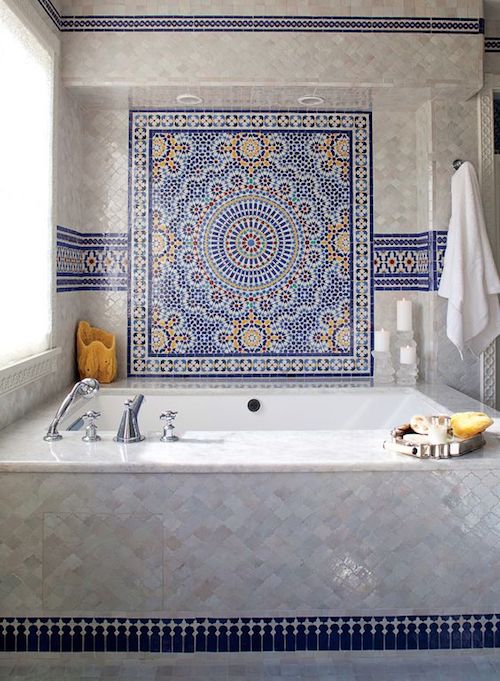 Moroccan Tiles in a Hammam